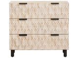 Sideboard White Wash Finish 60 x 33 x 75 cm Solid Mango Wood 4017867