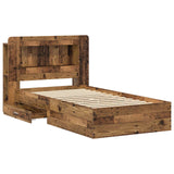 Bed Frame with Storage Old Wood 80 x 200 cm Engineered Wood 3433810