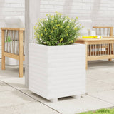 Garden Planter White 40x40x49.5 cm Solid Wood Pine 3282510