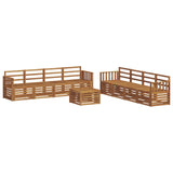 Sofa Sets 9 pcs Natural Solid Acacia Wood 3374559