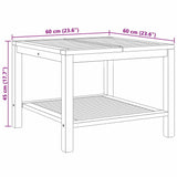 Coffee Table Brown 60 x 60 x 45 cm Solid teak wood 42002306