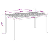 Garden Dinner Table Natural and Coffee 147 x 88.5 x 75 cm 901324