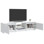 TV Cabinet with LED Lights White 140x40x36 cm 804292
