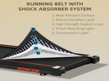 Foldable Walking Treadmill, with LED Display and Wheels, for Home, Office, Gym, Red T3398P349160