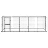 Outdoor Dog Kennel Steel with Roof 12.1 m 3082294
