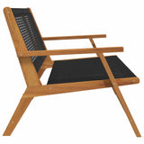 Garden Furniture Black 122 x 78 x 73 cm Solid Acacia Wood 367819