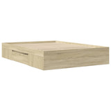 Bed Frame without Mattress Sonoma Oak 135x190 cm Double Engineered Wood 3295508