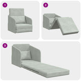 Sofa Bed Light Grey 65 x 80 x 83 cm Velvet 4106648