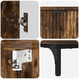 Bathroom Furniture Set Smoked Oak Engineered wood, Metal 3393118