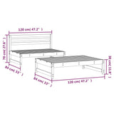 ZNTS 2 Piece Garden Lounge Set Impregnated Wood Pine 825729