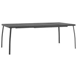 7 Piece Garden Dining Set Anthracite Steel 3187983