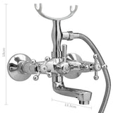 2-Handle Bathtub Faucet Hand Shower Diverter Chrome Retro 146491