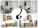 Clothes Hook 346 pcs Black 102 x 29 x 47mm Zinc Alloy 864901