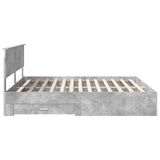 Bed Frame Concrete Grey 180 x 200 cm Engineered Wood 3408232