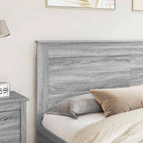 Headboard with Headboard Grey Sonoma 200 cm Engineered Wood 887422