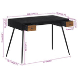 Desk 117x56.5x75 cm Solid Reclaimed Teak 358528