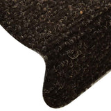 Stair Mats Self-adhesive 20 pcs 65x21x4 cm Dark Brown Half Round Large 3365649