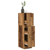Apothecary Cabinet Old Wood 30x41x118 cm Engineered Wood 855167