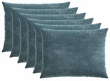 Cushion Cover 6 pcs HEERLEN Blue 60 x 60 cm Chenille Fabric 912654