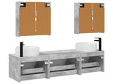 Bathroom Cabinet Set 5 pcs Concrete Grey Engineered Wood 3406650