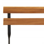 Folding Bistro Chairs 6 pcs Solid Wood Teak and Steel 3152110