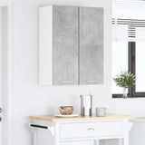 Hanging Cabinet 2 pcs Concrete Grey and White 30 x 31 x 80 cm 884249