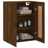 Wall Mounted Cabinet Brown Oak 69.5x34x90 cm Engineered Wood 830403