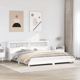 Bed Frame without Mattress White 180x200 cm Super King Solid Wood Pine 3306412