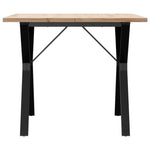 ZNTS Dining Table Y-Frame 90x90x75.5 cm Solid Wood Pine and Steel 3282784