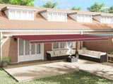 Manual Retractable Awning with LEDs Burgundy 600x300 cm 3310200