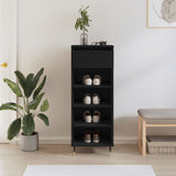 Shoe Cabinet Black 40x36x105 cm Engineered Wood 831453