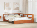 Bookcase Bed with Headboard with Storage Solid Pine Wood 3423795