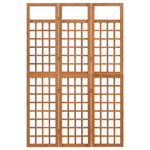 3-Panel Room Divider/Trellis Solid Fir Wood 121x180.5 cm 316478