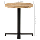 Bistro Table Round 70x75 cm Rough Mango Wood 320267