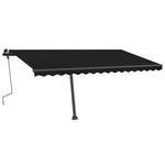 ZNTS Freestanding Manual Retractable Awning 400x350 cm Anthracite 3069819