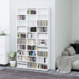 CD Cabinet White 102x23x177.5 cm Engineered Wood 801778