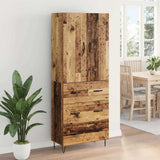 Highboard with Drawer 2 pcs Old Wood Engineered Wood 3415780