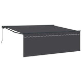 Retractable Awning Manual Orange and White 350x250 cm Fabric 3330215