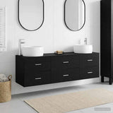 Bathroom Furniture Set 3 pcs Black 49.5 x 44.5 x 66 cm 3405916