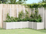 Garden Planter with Trellis White 160x120x140 cm PP 367879