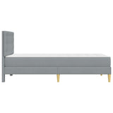 Bed Frame with Mattress Light Grey 90 x 190 cm Fabric 3415262