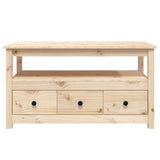 ZNTS Coffee Table 102x49x55 cm Solid Wood Pine 820931