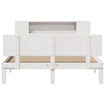 Bookcase Bed without Mattress White 140x200cm Solid Wood Pine 3322633