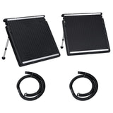 Solar Pool Heater Set of 2 Black PE, aluminium Standard 313988