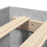 Bed Frame without Mattress Concrete Grey 140x190cm Engineered Wood 3295502