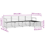 Outdoor Sofa Set 5 pcs Natural 3374634