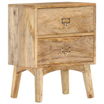 ZNTS Bedside Cabinet 40x35x55 cm Solid Mango Wood 286464