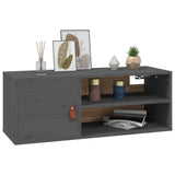 Wall Cabinets 2 pcs Grey 80x30x30 cm Solid Wood Pine 818390