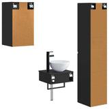 Bathroom Furniture Set 3 pcs Black 33 x 34.5 x 160 cm 3406044