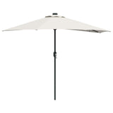 Garden Parasol Sand 294 x 150 x 224 cm Polyester and Steel 42003267
